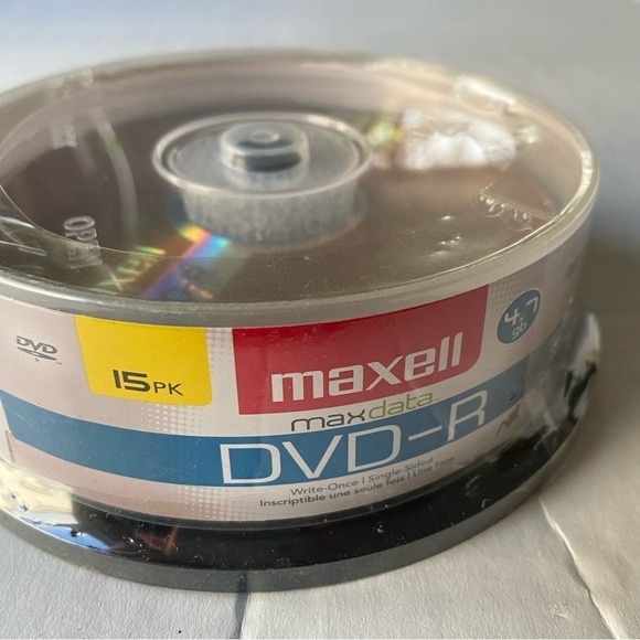 Maxell DVD-R Maxdata 4.7 GB Write Once Single Sided 15pk Up To 16X 2HRS SP Mode - Picture 3 of 8